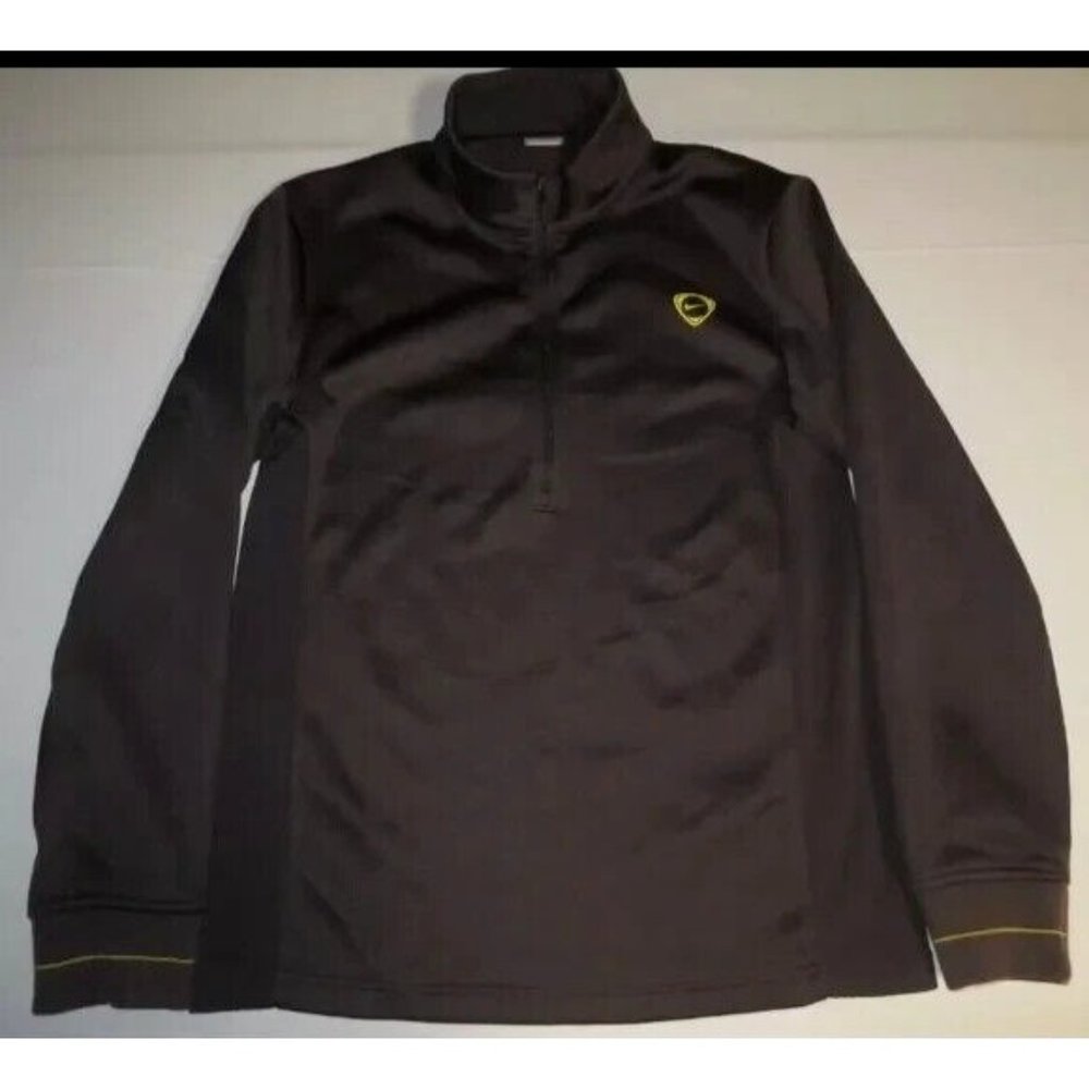 Mens Nike 1/2 Zip Long Sleeve Pullover Sweatshirt Small Brown Running Training